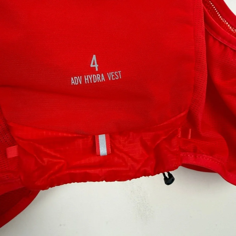 NEW Salomon ADV Hydra Vest 4 Hydration Running w/ 2 500ml Flasks Red Unisex L